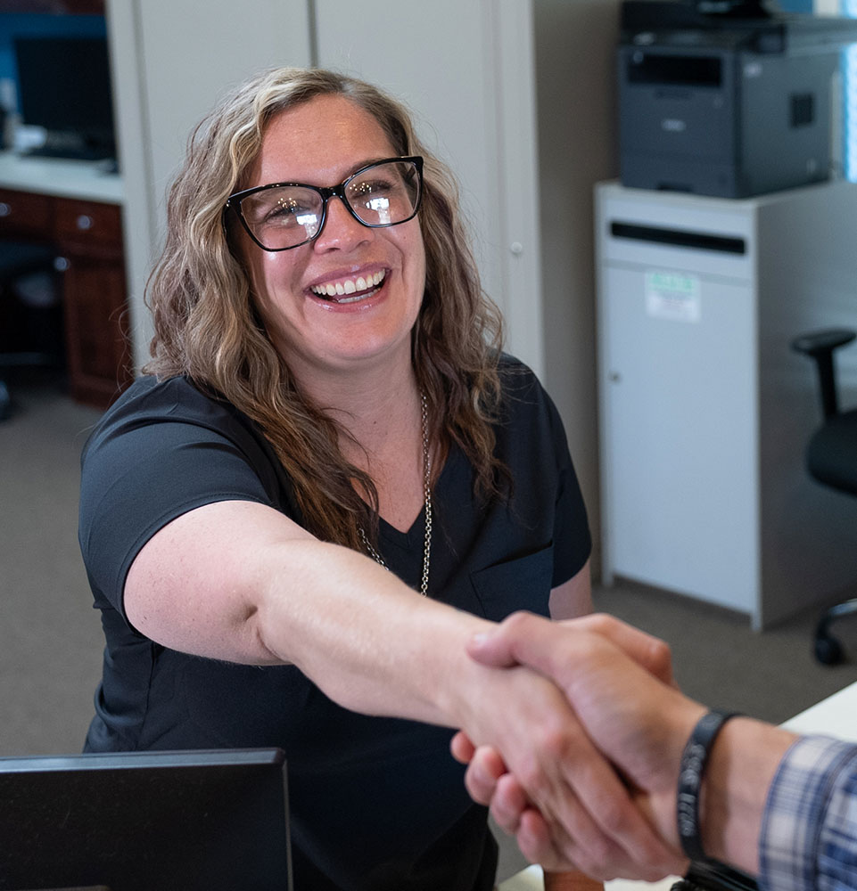 coordinator shaking on quality of dental work