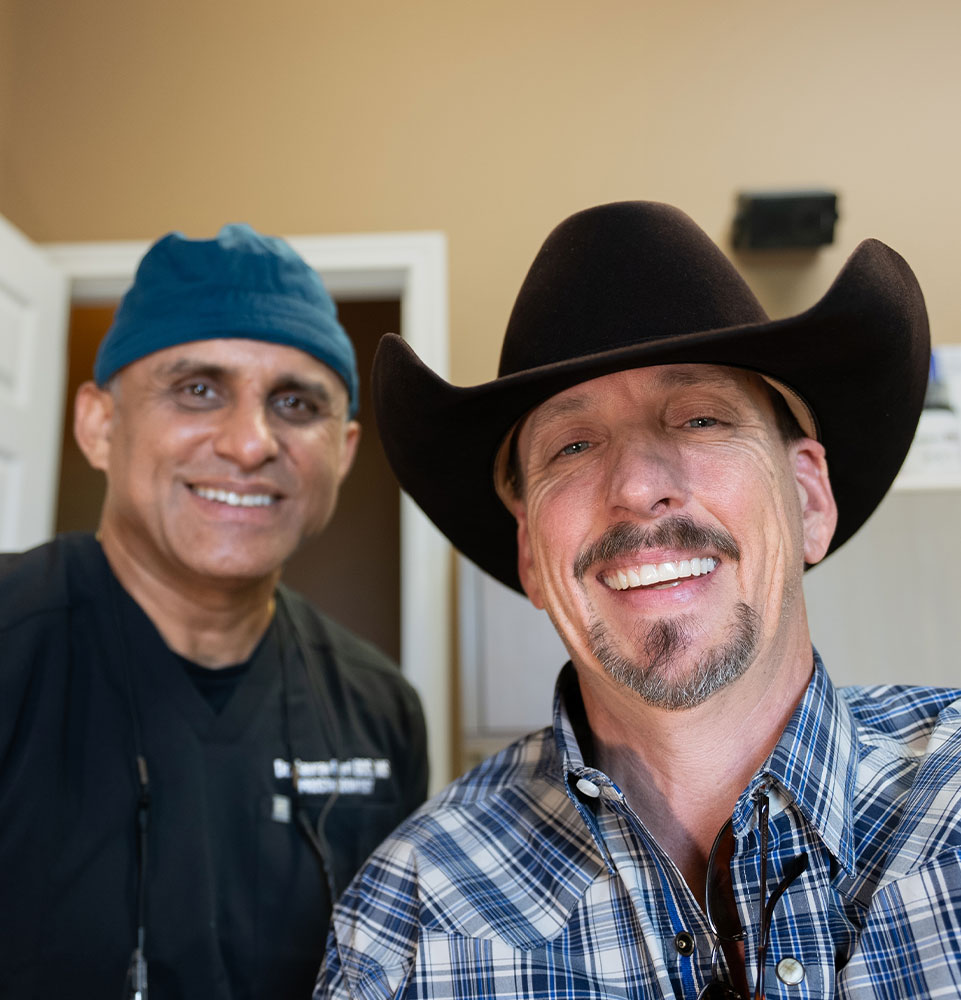 full arch patient with dr puri up close