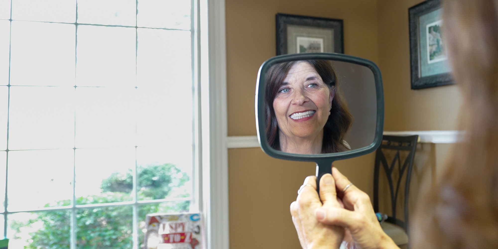 brunette lady jan with new smile