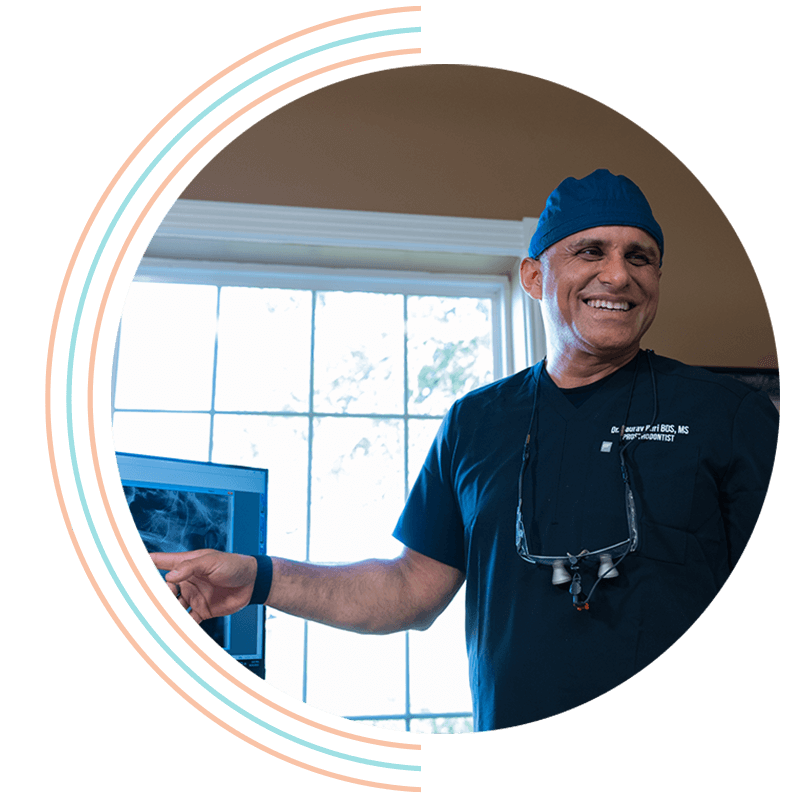 dr puri weatherman point with eyewear