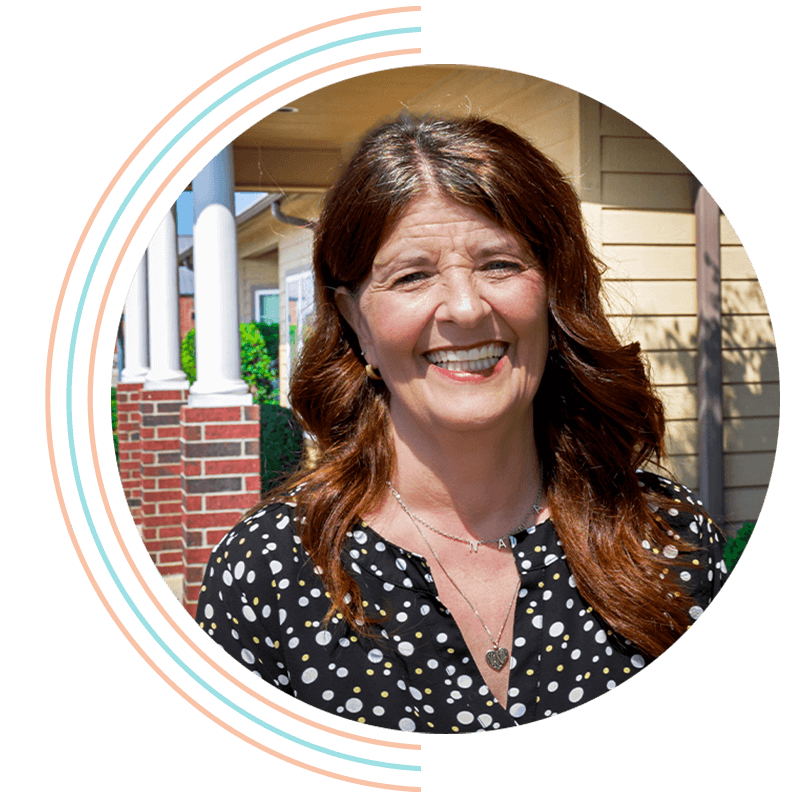 full arch patient jan smiling after surgery