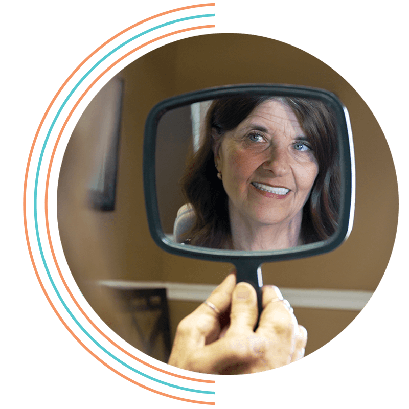 lady with mirror new smile cir